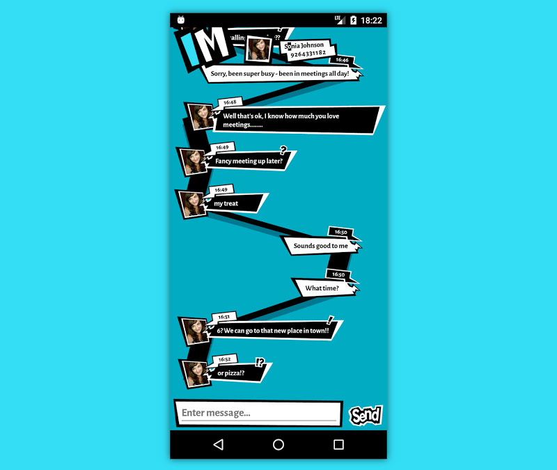 Illustration for article titled There's A Persona 5 Messaging App For Android